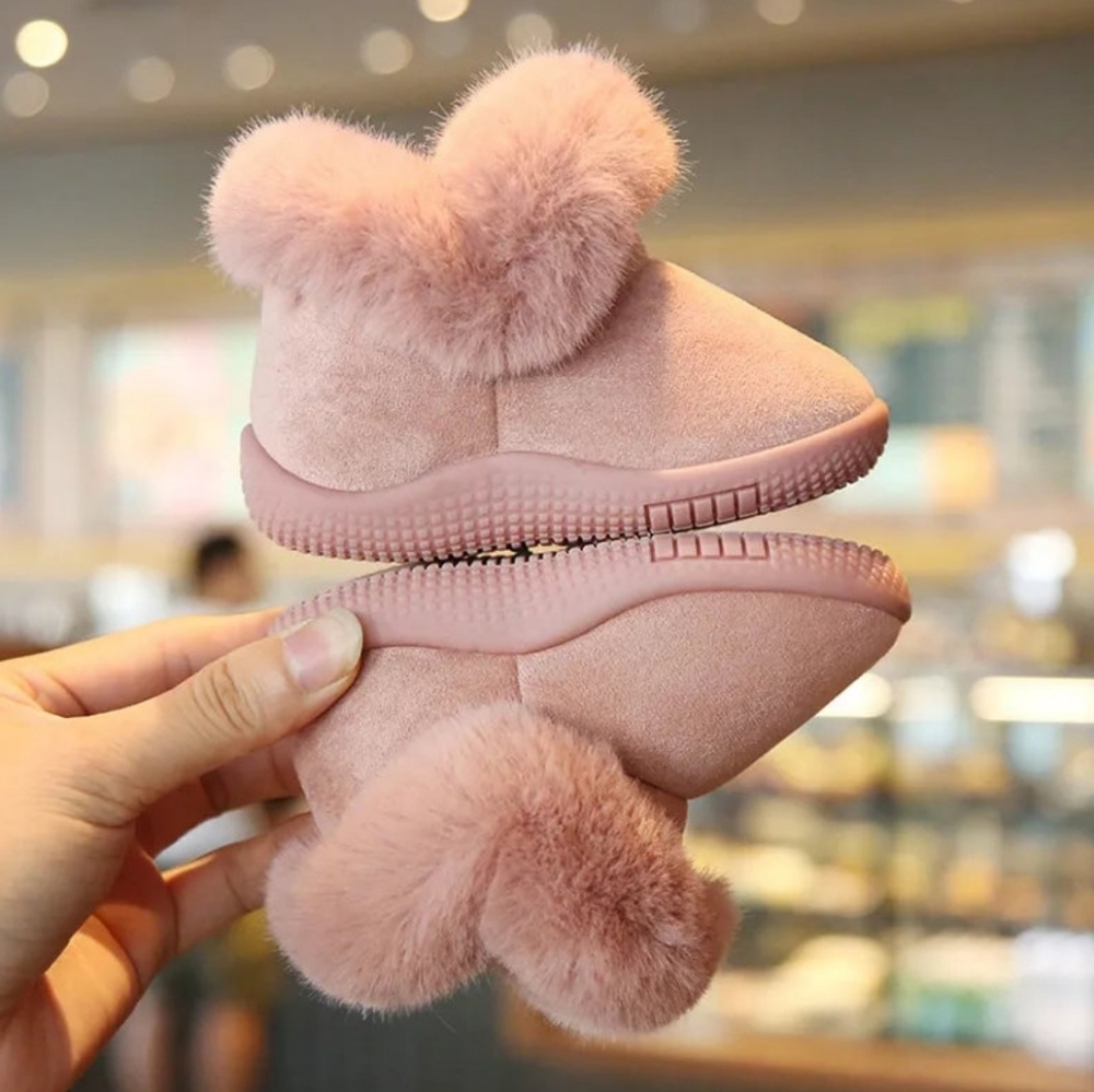 Baby fur boots